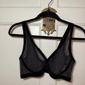 EBY Seamless Sheer Bralette in Black, Brand New with Tags! Size M